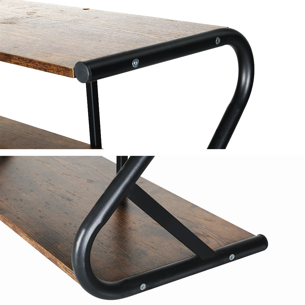 Artiss Shoe Rack Storage Shelves Organiser 3 Tiers Shoe Stand Industrial Black Artiss