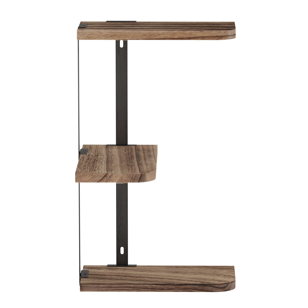 Artiss Floating Wall Shelves Brackets 3 Tiers Corner Display DIY Wall Mount Rack Artiss