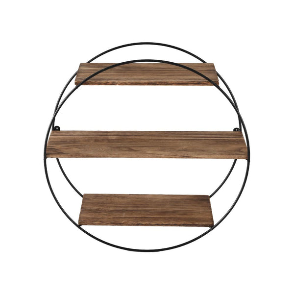 Artiss Floating Wall Shelves Brackets Round 3 Tiers Display DIY Wall Mount Rack Artiss