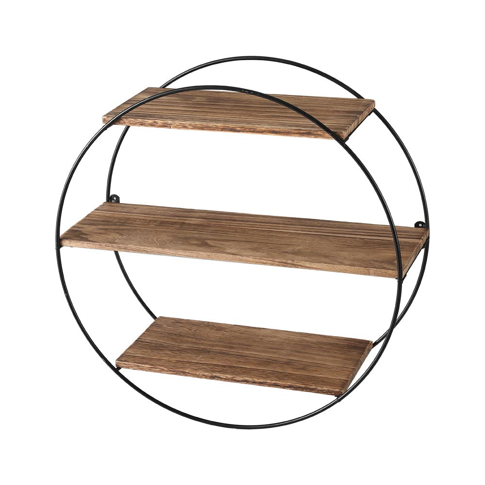 Artiss Floating Wall Shelves Brackets Round 3 Tiers Display DIY Wall Mount Rack Artiss