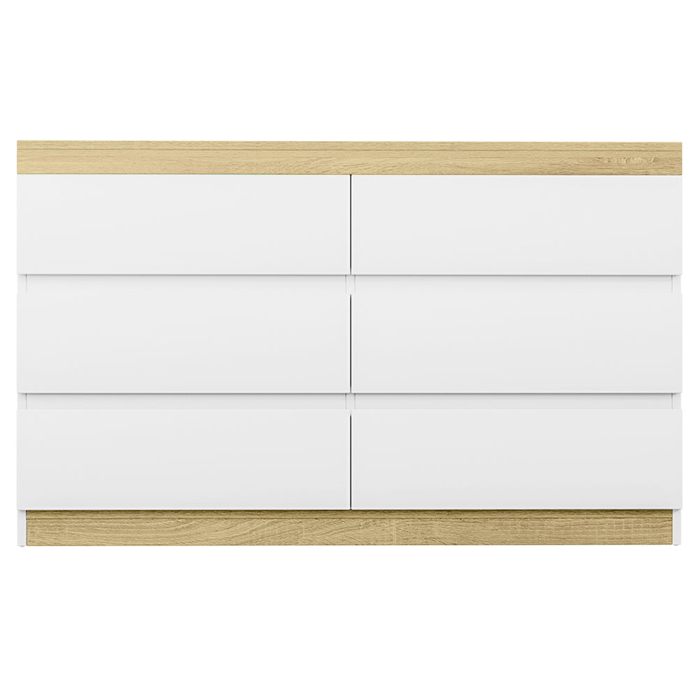 Artiss 6 Chest of Drawers Cabinet Dresser Table Tallboy Storage Bedroom White Artiss