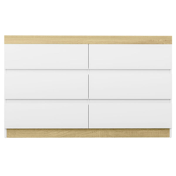 Artiss 6 Chest of Drawers Cabinet Dresser Table Tallboy Storage Bedroom White Artiss