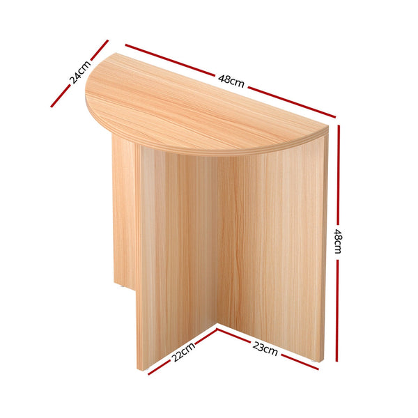 Artiss Coffee Table Side End Semi-circle Tables Bedside Sofa Wooden Table Artiss