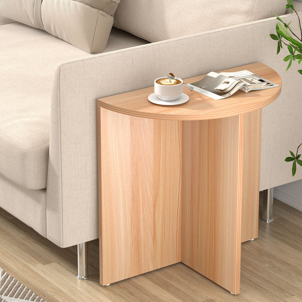 Artiss Coffee Table Side End Semi-circle Tables Bedside Sofa Wooden Table Artiss