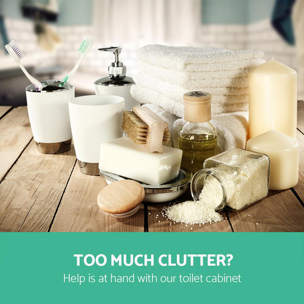 Artiss Freestanding Bathroom Storage Cabinet - White freeshipping - Awezingly