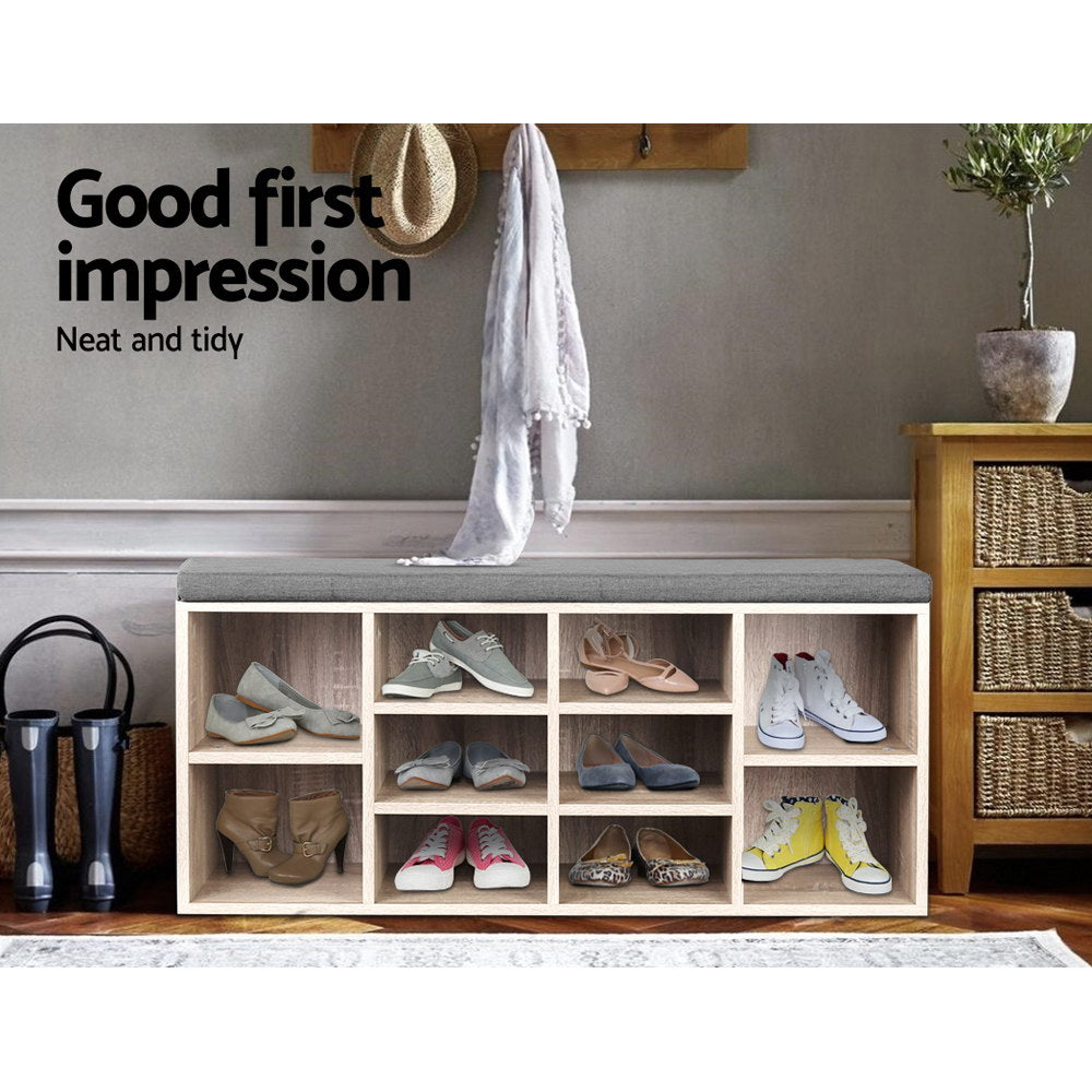 Artiss Bench Wooden Shoe Rack Storage freeshipping - Awezingly