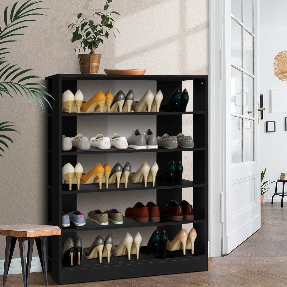 Artiss 6-Tier Shoe Rack Cabinet - Black freeshipping - Awezingly