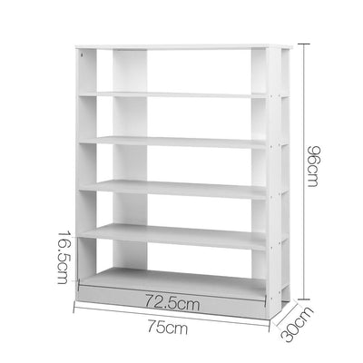 Artiss 6-Tier Shoe Rack Cabinet - White