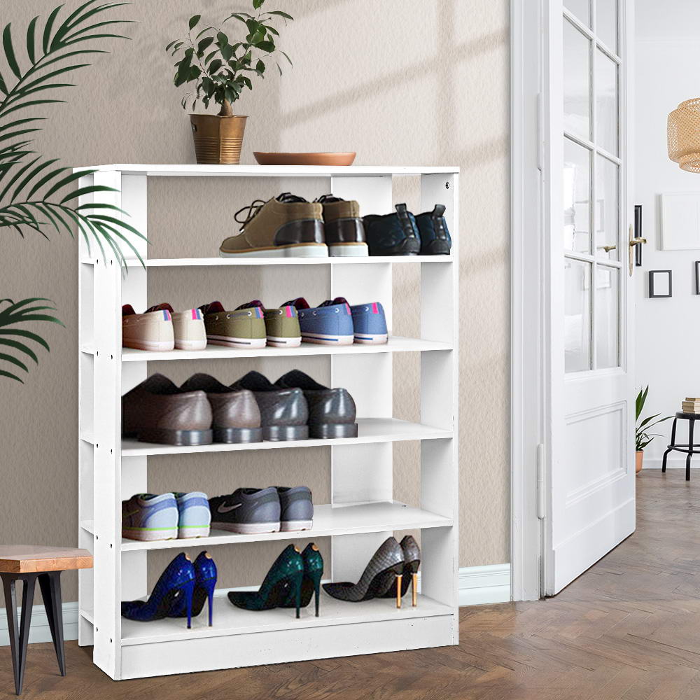 Artiss 6-Tier Shoe Rack Cabinet - White freeshipping - Awezingly
