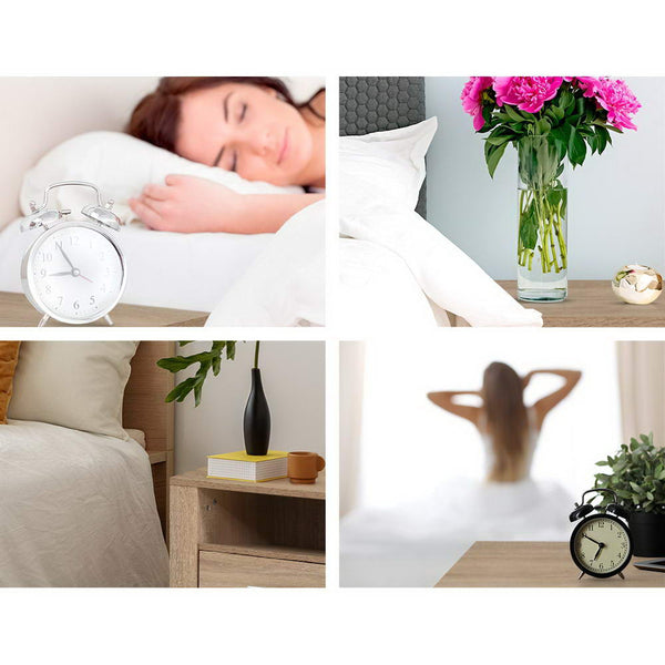 Artiss Bedside Tables Drawers Storage Cabinet Shelf Side End Table Oak freeshipping - Awezingly