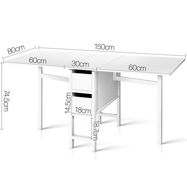 Artiss Gateleg Dining Table freeshipping - Awezingly