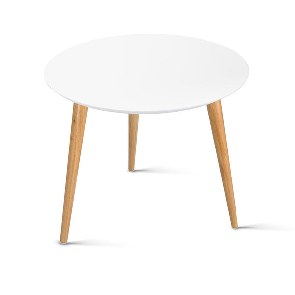 Artiss Round Side Table - White freeshipping - Awezingly