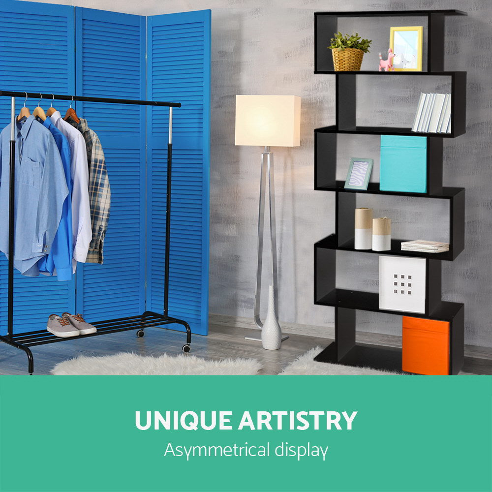 Artiss 6 Tier Display Shelf - Black Artiss
