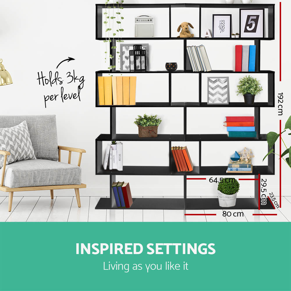 Artiss 6 Tier Display Shelf - Black Artiss