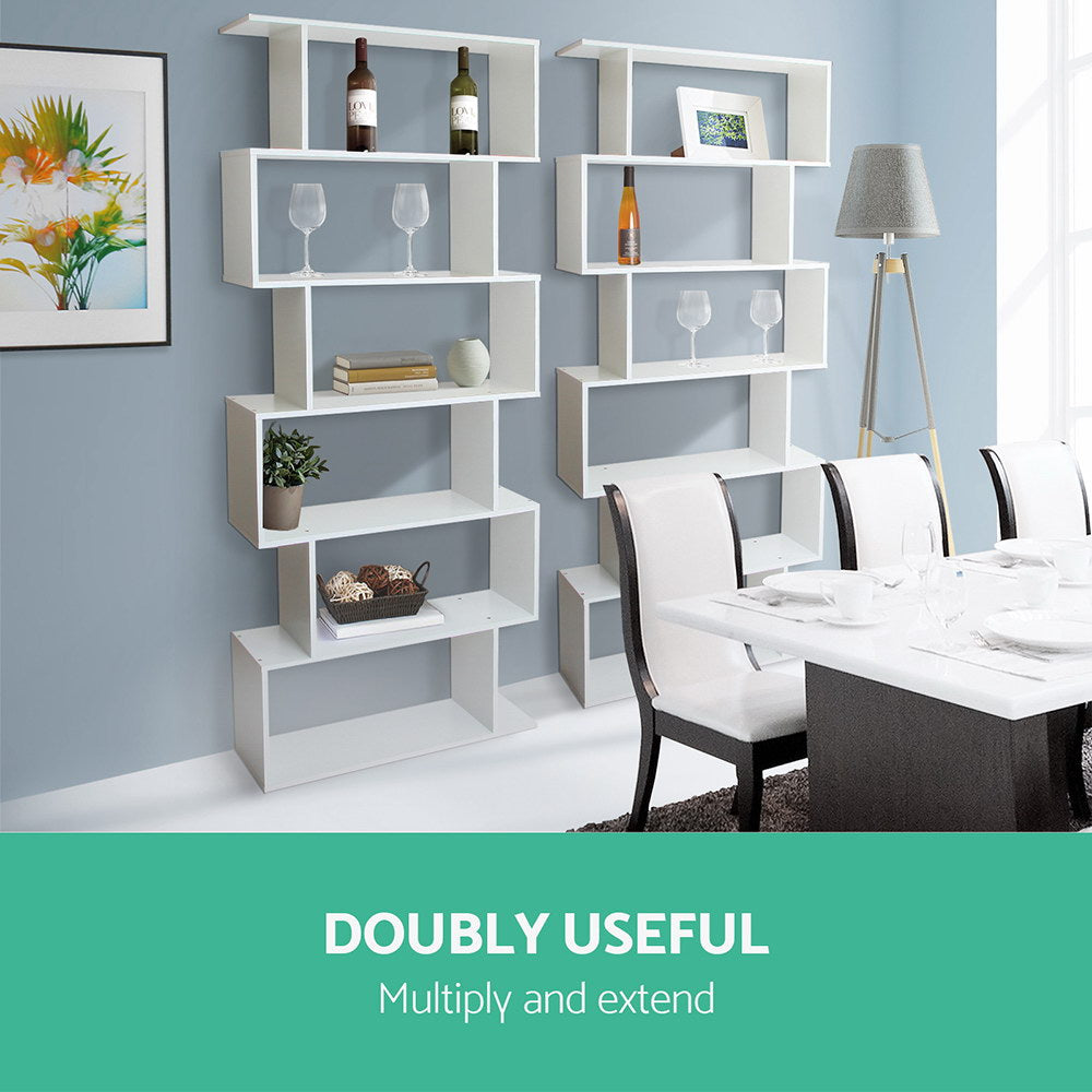 Artiss 6 Tier Display Shelf - White Artiss