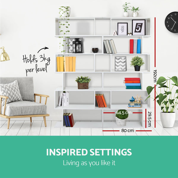 Artiss 6 Tier Display Shelf - White Artiss