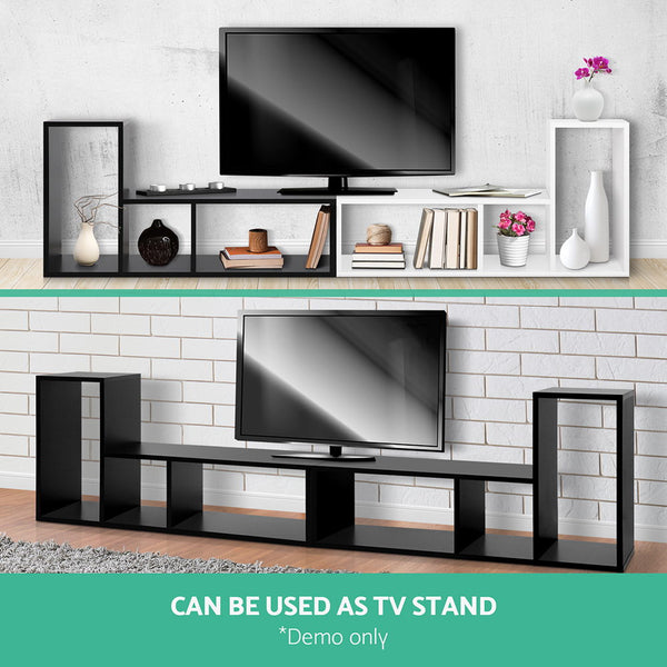 Artiss DIY L Shaped Display Shelf - Black freeshipping - Awezingly