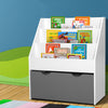 Keezi Kids Bookshelf Childrens Bookcase Organiser Storage Shelf Wooden White