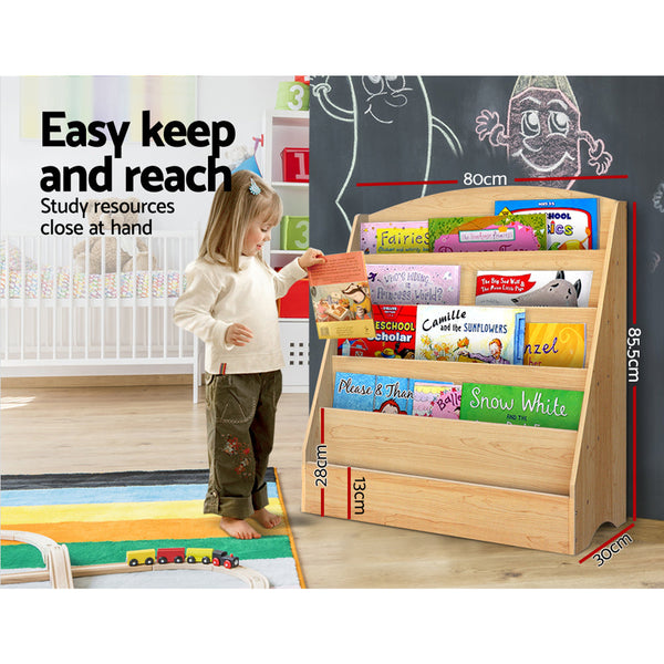 Keezi 5 Tiers Kids Bookshelf Magazine Rack Shelf Organizer - Wooden Keezi