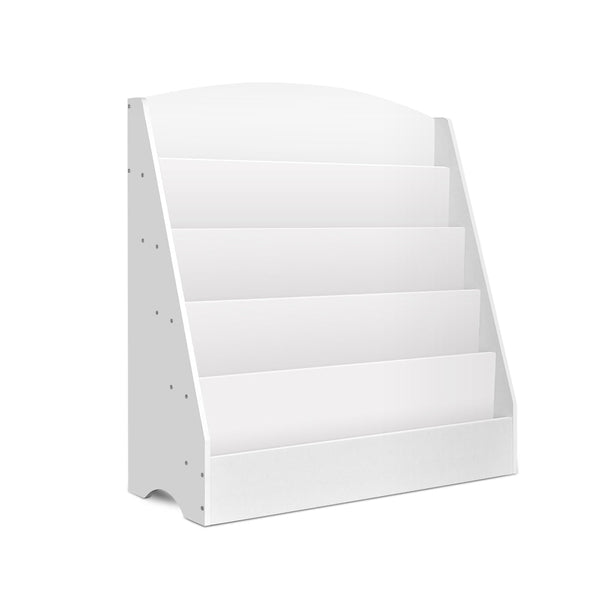 Keezi 5 Tiers Kids Bookshelf Magazine Rack Shelf Organizer - White Keezi