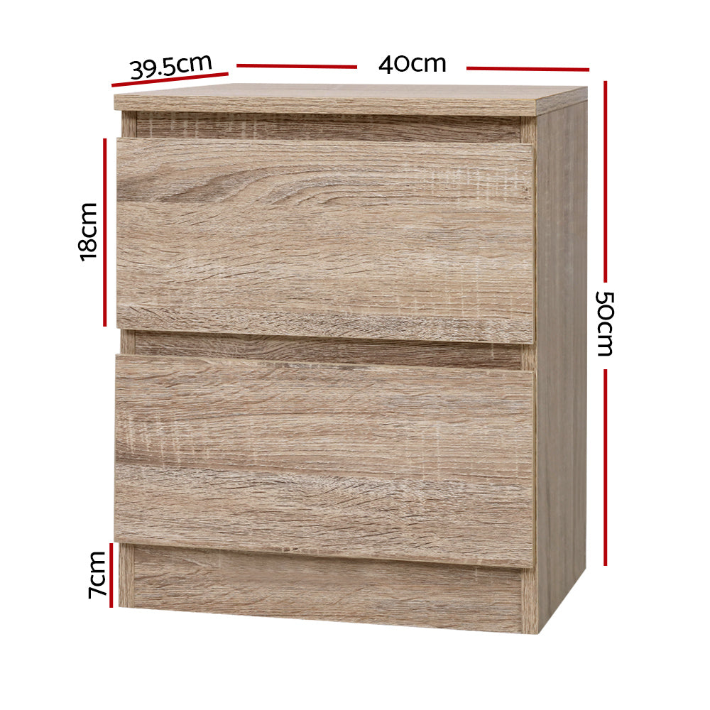 Artiss Bedside Tables  Wood Lamp
