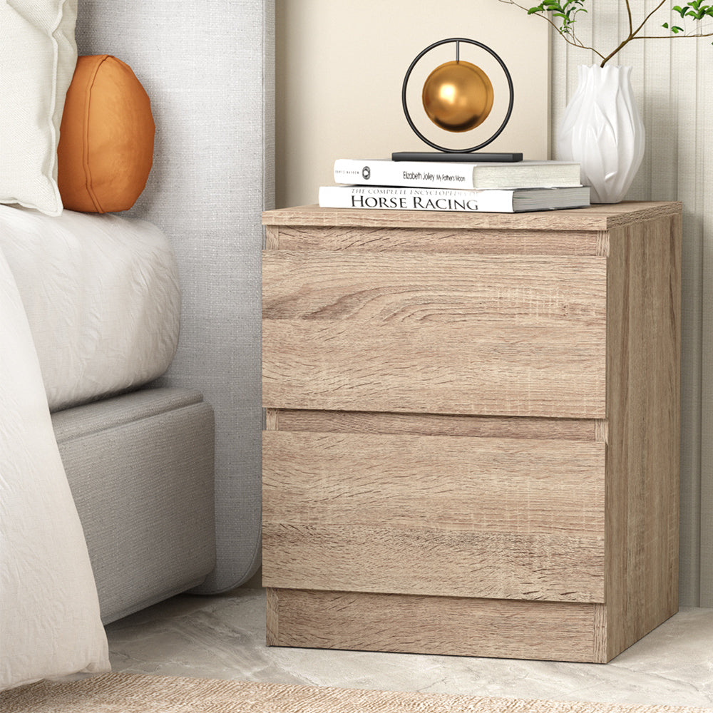 Artiss Bedside Tables  Wood Lamp
