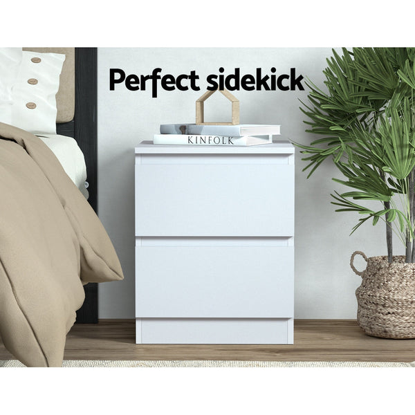 Artiss Bedside Table -  White Artiss