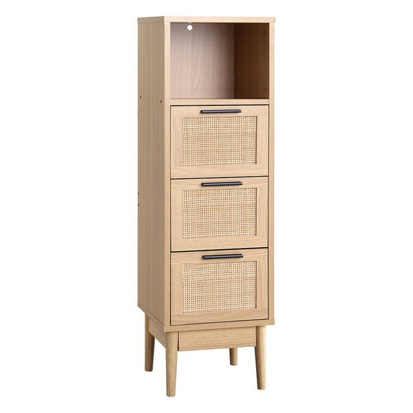 Artiss 3 Chest of Drawers Rattan Furniture Cabinet Storage Side End Table Shelf Artiss