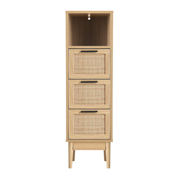 Artiss 3 Chest of Drawers Rattan Furniture Cabinet Storage Side End Table Shelf Artiss