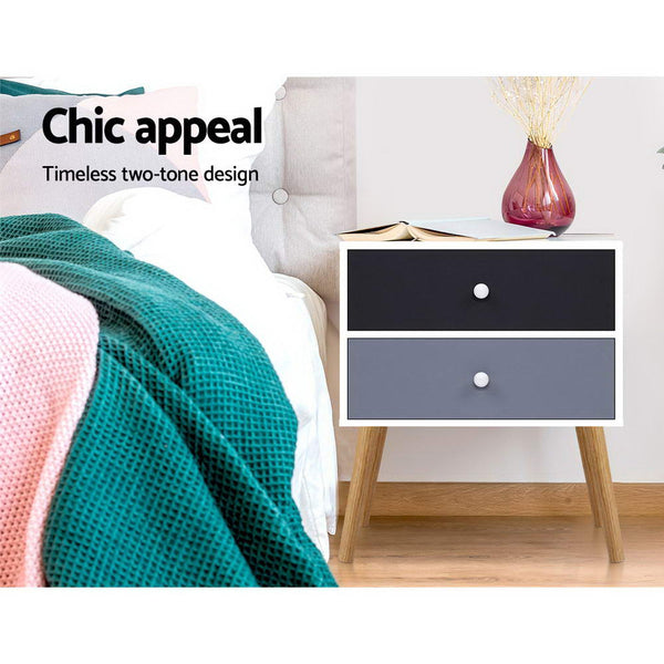 Artiss Bedside Tables Drawers Side Table Nightstand Lamp Side Storage Cabinet freeshipping - Awezingly