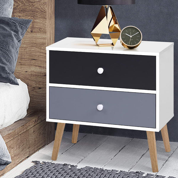 Artiss Bedside Tables Drawers Side Table Nightstand Lamp Side Storage Cabinet freeshipping - Awezingly
