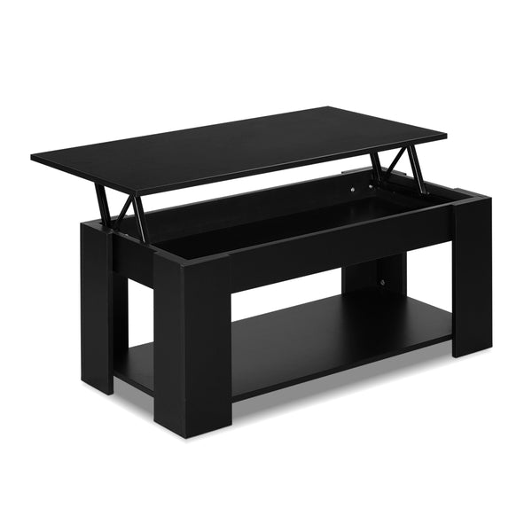 Artiss Lift Up Top Mechanical Coffee Table - Black freeshipping - Awezingly