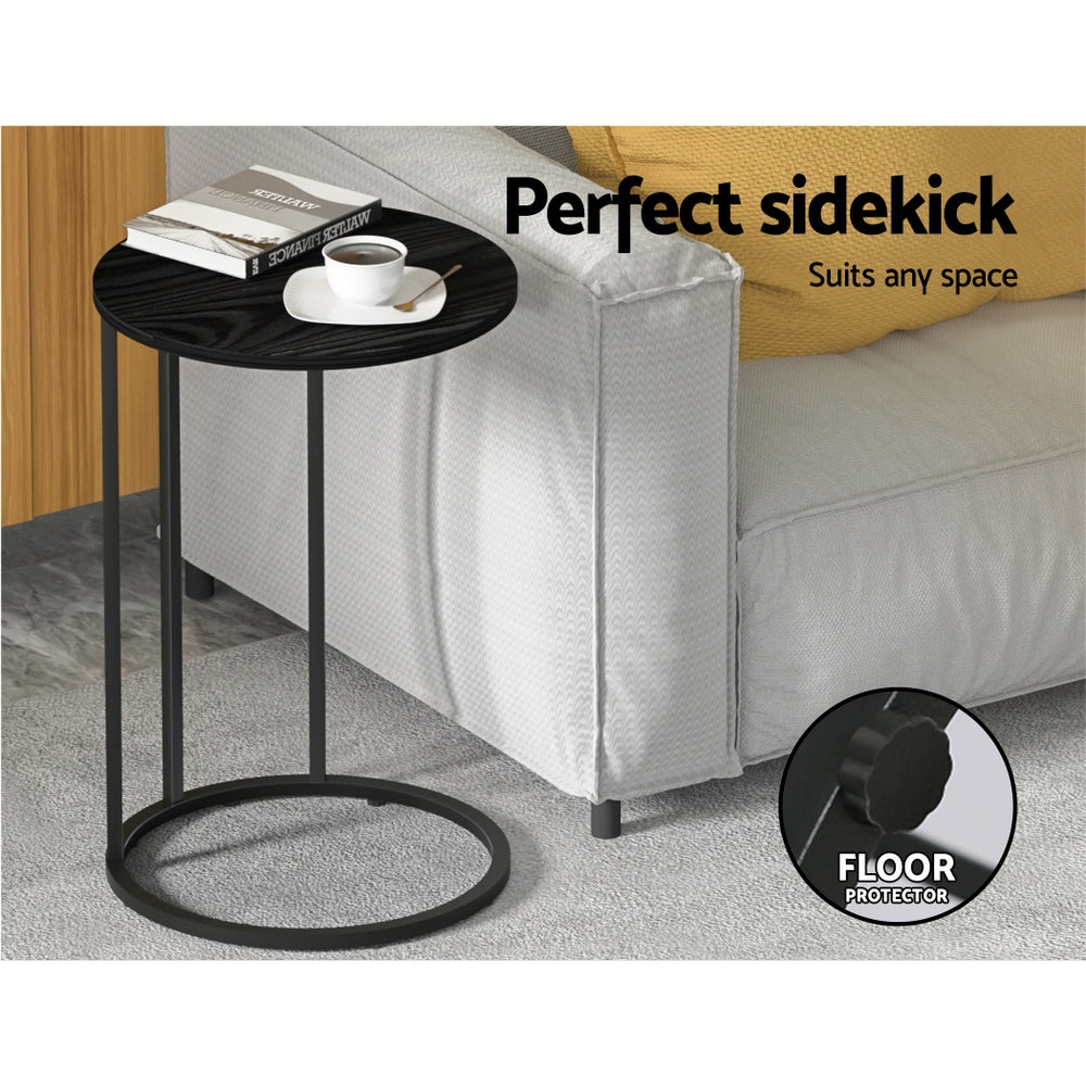 Artiss Coffee Table Side Table Laptop Desk Bedside Sofa Wooden Table Metal Frame Artiss
