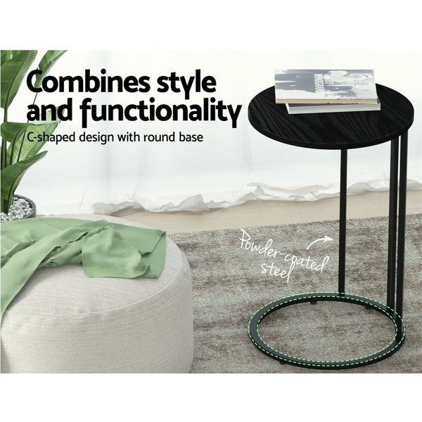 Artiss Coffee Table Side Table Laptop Desk Bedside Sofa Wooden Table Metal Frame Artiss