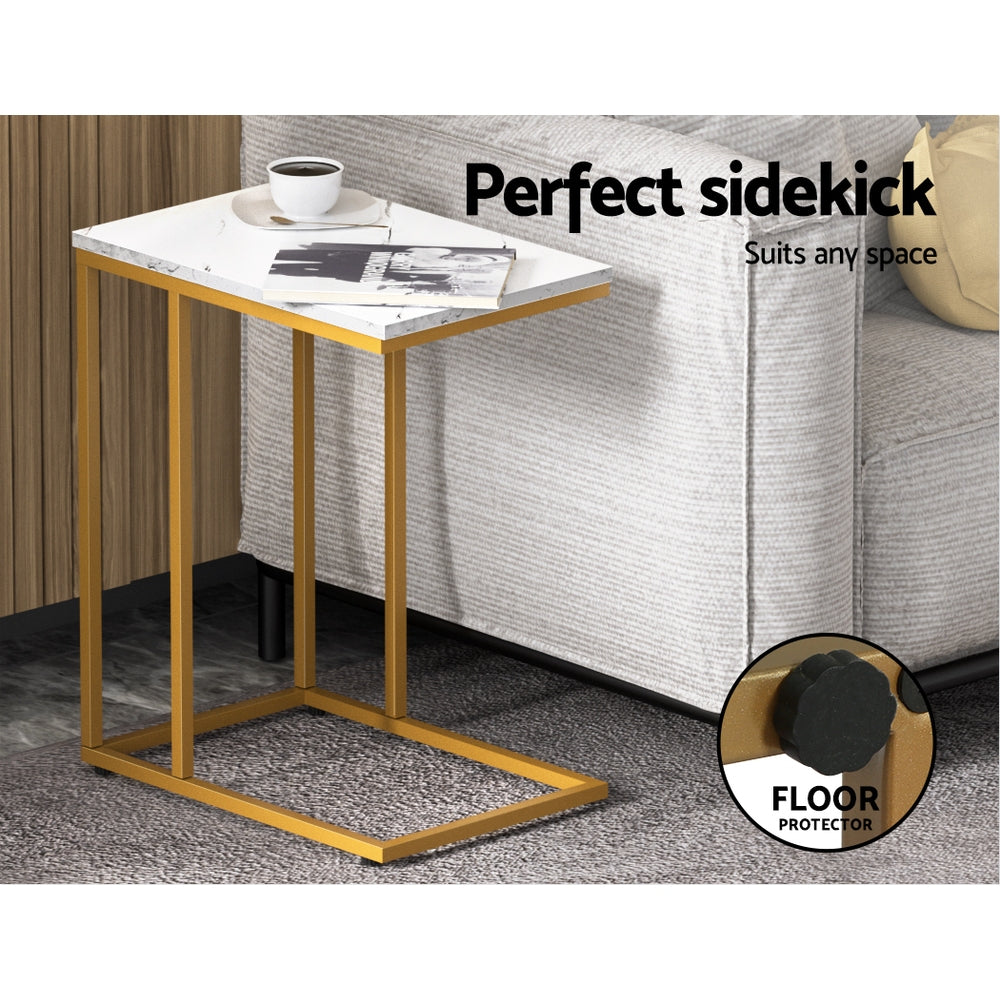 Artiss Coffee Table Side Table Laptop Desk Bedside Sofa Wooden Table Marbel Artiss