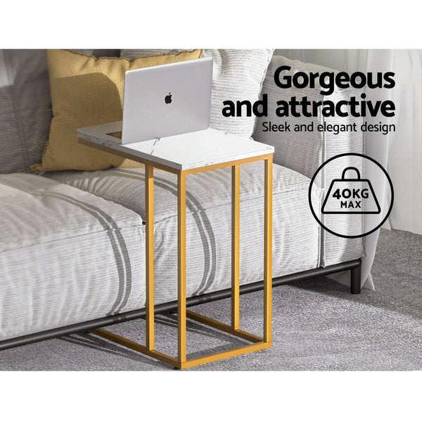 Artiss Coffee Table Side Table Laptop Desk Bedside Sofa Wooden Table Marbel Artiss