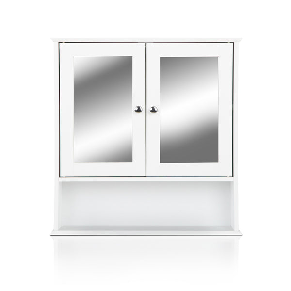 Artiss Bathroom Tallboy Storage Cabinet with Mirror - White freeshipping - Awezingly