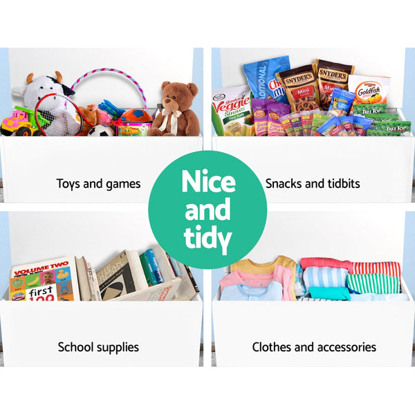 Keezi Blanket Box Kids Toy Storage Ottoman Chest Cabinet Clothes Bench Keezi