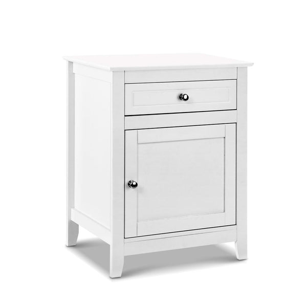 Artiss Bedside Tables Big Storage Drawers Chest White freeshipping - Awezingly