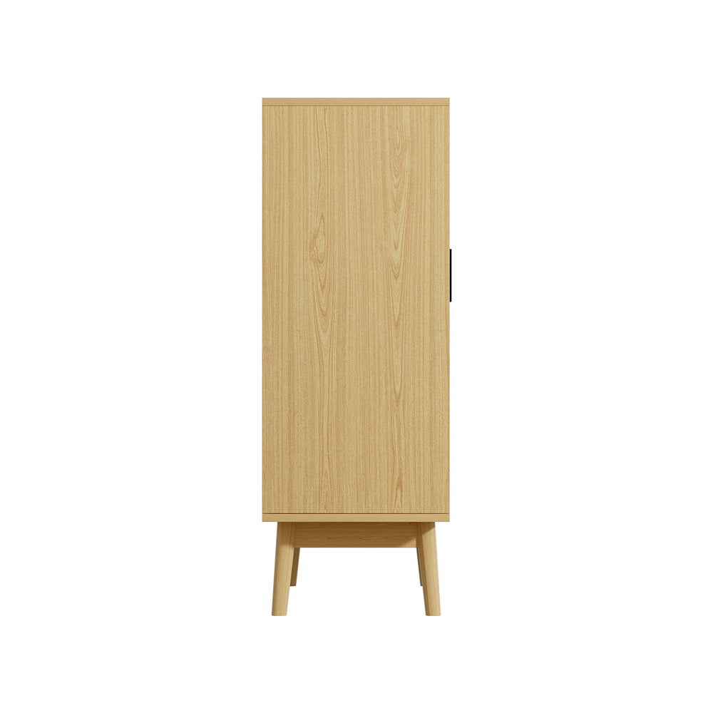 Artiss Shoe Cabinet Rattan Shoes Storage Rack Organiser Wooden Cupboard Shelf Artiss