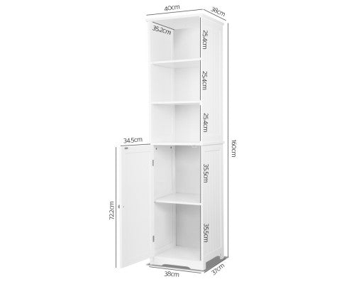 Artiss Bathroom Tallboy Storage Cabinet - White freeshipping - Awezingly
