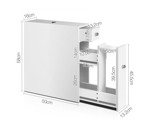 Artiss Bathroom Storage Cabinet White freeshipping - Awezingly