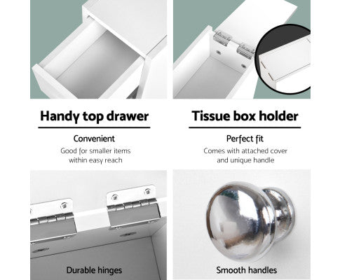 Artiss Bathroom Storage Cabinet White freeshipping - Awezingly