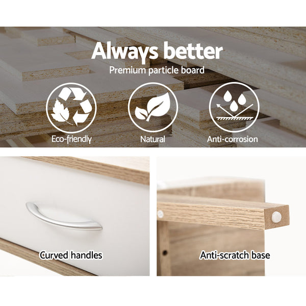 Artiss TV Cabinet Entertainment Unit Stand Storage Drawer Scandinavian 180cm Oak freeshipping - Awezingly