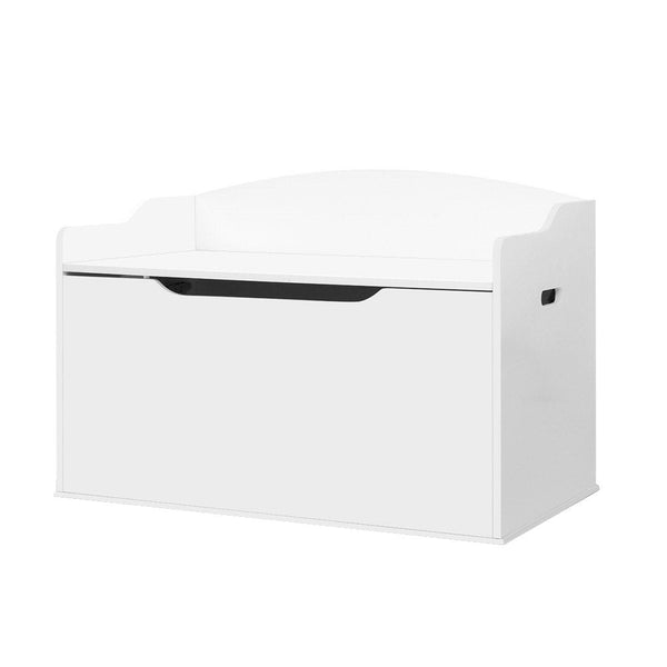Keezi Kids Toy Box Storage Cabinet Chest Blanket Children Clothes Organiser White Keezi