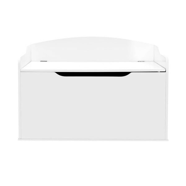 Keezi Kids Toy Box Storage Cabinet Chest Blanket Children Clothes Organiser White Keezi