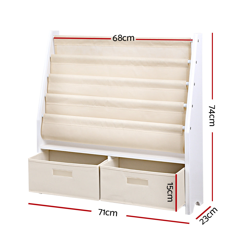 Keezi 4 tier Kids Bookshelf Display Rack Keezi