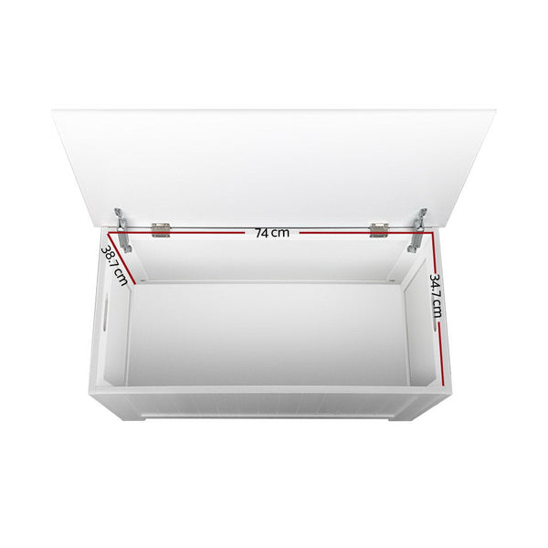 Keezi Kids Toy Box Storage Chest Cabinet  White Keezi