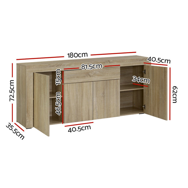 Artiss Buffet Sideboard 4 Doors Cupboard Hall Wood Hallway Table Artiss