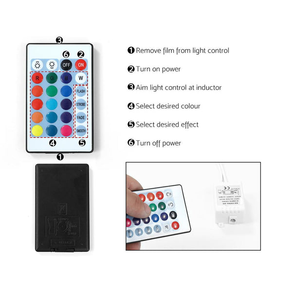 Artiss Bedside Table 2 Drawers RGB LED Side Nightstand High Gloss Cabinet Black freeshipping - Awezingly